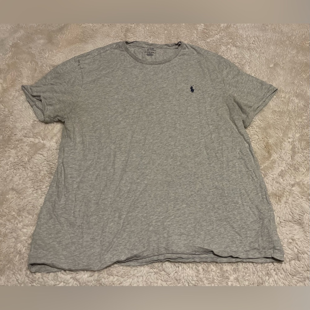 Polo Ralph Lauren Custom Slim Fit T-Shirt Mens Size XL Gray Cotton Short Sleeve